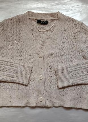 Кардиган oversize вкорочений mango 6% вовна