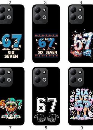 Силиконовый чехол 6-7 шесть семь six-seven для xiaomi redmi 17 мемный дизайн