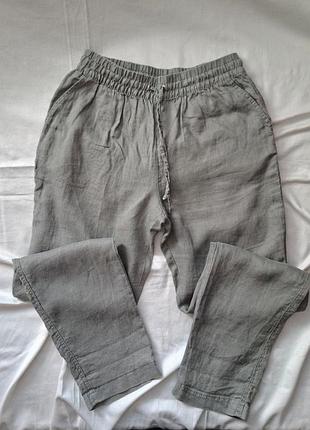 Льняні брюки h&m 4