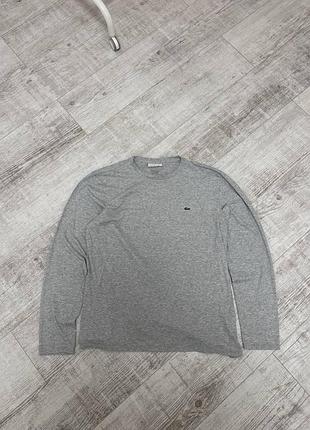 Лонгслів чоловічий lacoste сірий