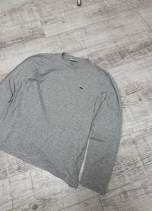 Лонгслів чоловічий lacoste сірий 2