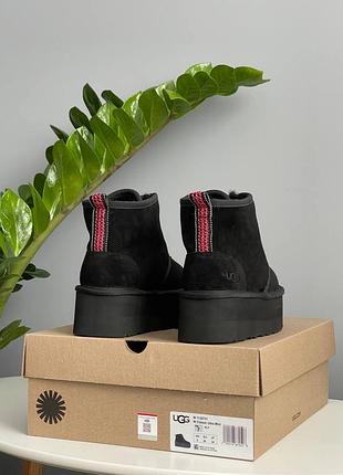 Жіночі угги ugg neumel platform zip slipper black 4