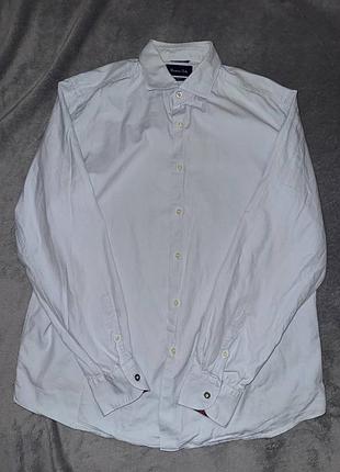 Женская рубашка massimo dutti slim fit светло-голубая