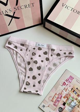 Котонові трусики бразиліани victoria’s secret завищена талія