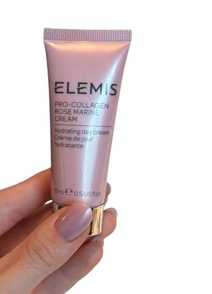 Зволожуючий крем-гель для зміцнення шкіри elemis pro-collagen rose marine cream 15 ml
