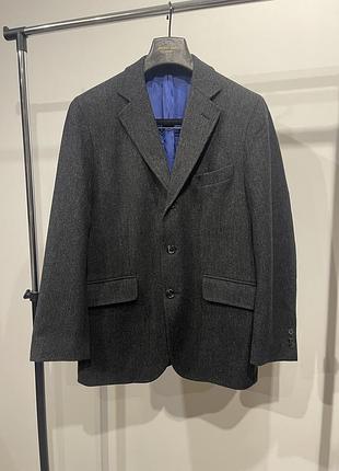 Вовняний піджак gant u.s.a. з візерунком «ялинка» (herringbone) s-m