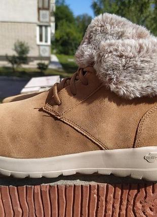 Утепленные замшевые ботинки skechers