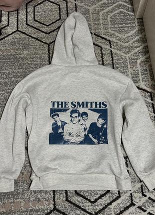 Худі the smiths сіре з принтом