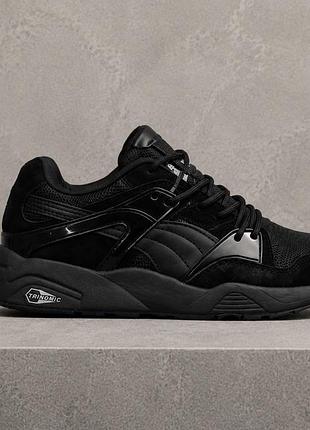 Кроссовки puma черные мужские спортивные кроссовки puma suede/ puma trinity/ puma rs-x/ puma cell/ puma nitro/ puma softride/ puma trinomic осень pm