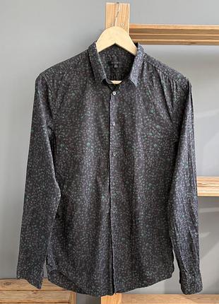 Сорочка gap slim fit темно-сіра