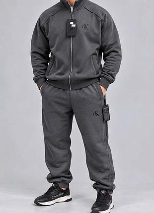Чоловічий зимовий трикотажний спортивний костюм calvin klein.
