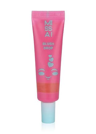 Жидкие румяна для лица missai blush drop тон 01, 18 мл