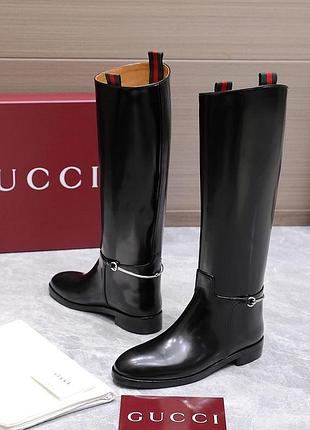 Чоботи жіночі gucci чорні