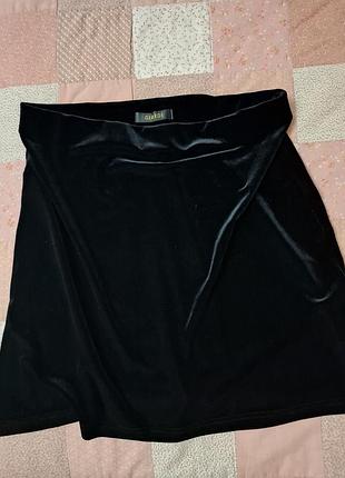 Юбка бархатная