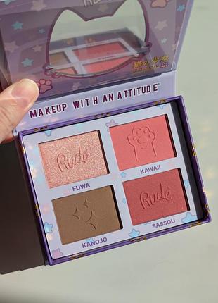 Нова палетка для обличчя rude cosmetics manga face palette - purr-fect neko-chan