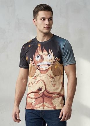 Футболка one piece / ван піс (монкі д. луффі), розмір 46 (реальні заміри в описі)