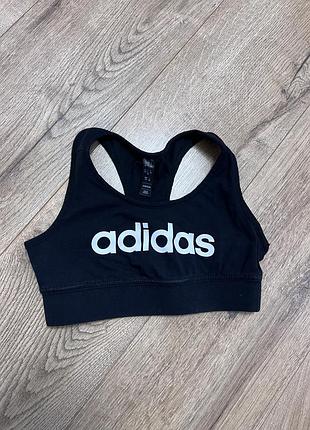 Топ дитячий спортивний adidas чорний бавовняний