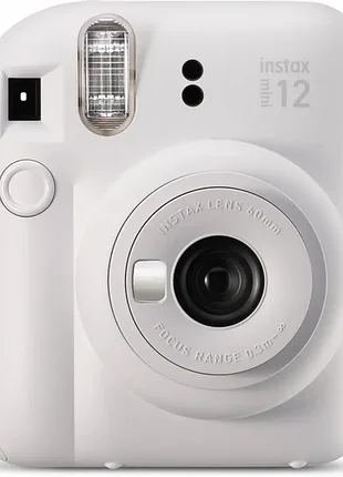 Камера моментальной печати fujifilm instax mini 12 clay white глиняно-белая (16806121)