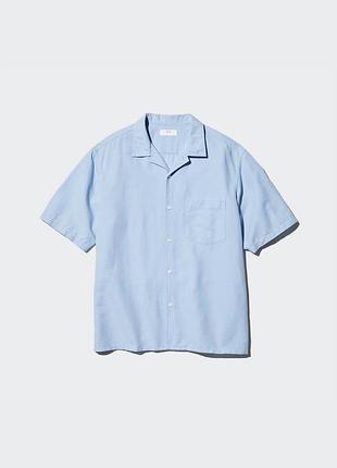 Рубашка из льняной смеси uniqlo (477181)
