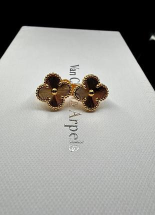 💎new💎брендовые серьги van cleef , vca, клевер, ван клиф ♥️♥️♥️с логотипом