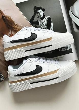 Жіночі кросівки nike court legacy lift white black