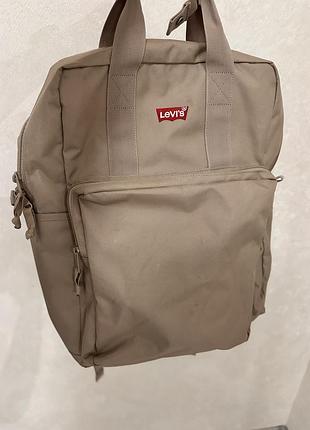 Рюкзак унісекс levi’s l-pack standard бежевий