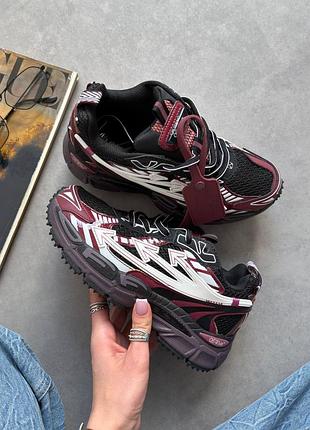 Off-white be right back burgundy 🔥 стильные кроссовки для мужчин и женщин