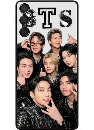 Силиконовый чехол бампер для samsung m15 с рисунком bts bangtan boys
