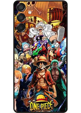 Силиконовый бампер чехол для samsung m15 с картинкой one piece большой куш