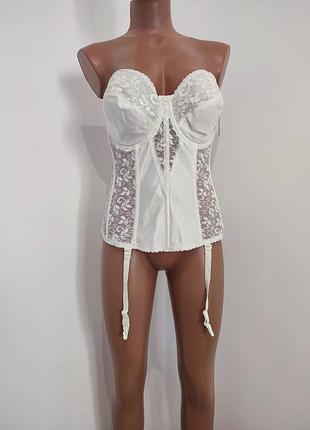 Винтажный утягивающий корсет-бюстье poirier carnival 423, размер 80dd/e (36dd), новый