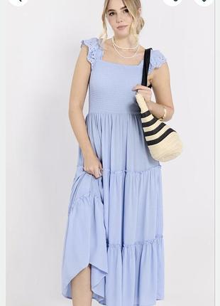 Ярусное с прошвой на бретелях платье 👗 сарафан