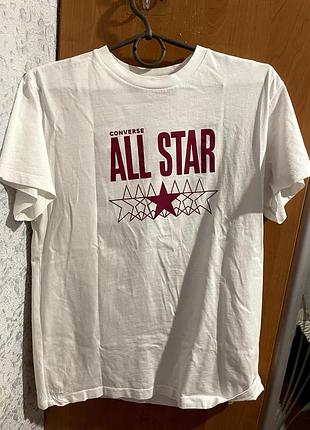 Футболка converse all star біла