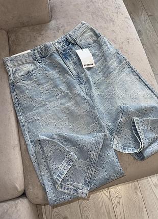 Чоловічі bershka baggy, bershka skater, bershka baggy, джинси бершка, чоловічі джинси бершка, широкі джинси, беггі баггі джинси 42