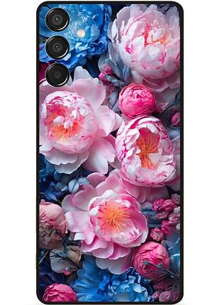 Силіконовий чохол бампер для samsung m15 з малюнком квіти піони