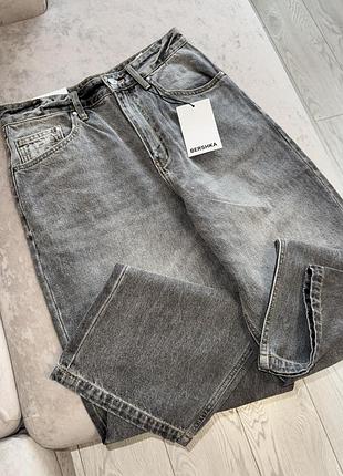 Чоловічі bershka baggy, bershka skater, bershka baggy, джинси бершка, чоловічі джинси бершка, широкі джинси, беггі баггі джинси сірі