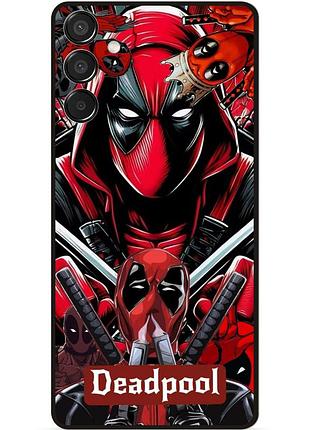 Силиконовый бампер чехол для samsung m15 с рисунком deadpool дэдпул