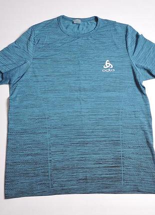 Мужская спортивная бесшовная футболка odlo jersey vigor seamless - m