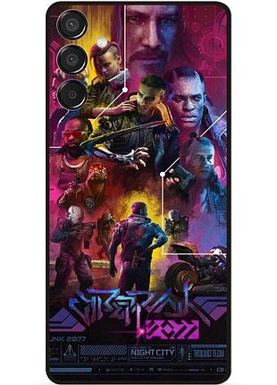 Силиконовый чехол для samsung m15 с картинкой cyberpunk