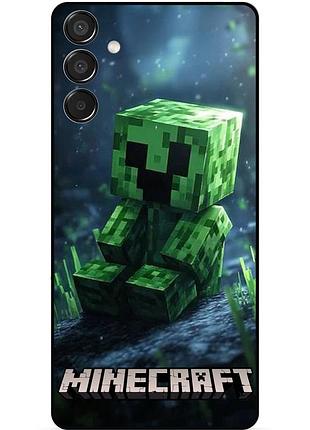 Чохол силіконовий бампер для samsung m15 стів minecraft кріпер майнкрафт