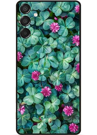 Силіконовий чохол бампер для samsung m15 з малюнком квіти конюшина