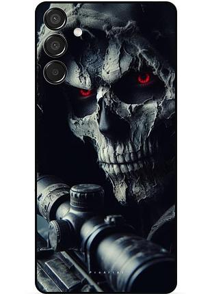 Чехол силиконовый бампер для samsung m15 с рисунком скелет череп