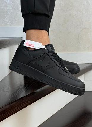 Чоловічі кросівки найк аір форс 1 nike air force 1 low чорні