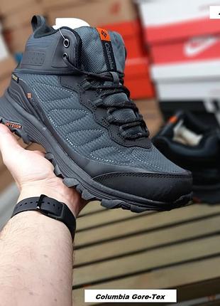 Зимові кросівки columbia gore-tex високі сірі