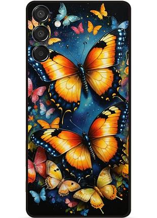 Чохол силіконовий бампер для samsung m15 з малюнком бабочки метелики