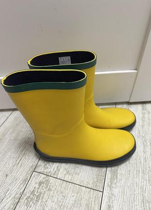 Гумові чоботи дитячі clark’s жовті, розмір 34