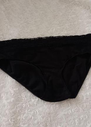 Черные трусики коттоновые трусы ажурные ellen amber l xl 12 14 40 42 48 50