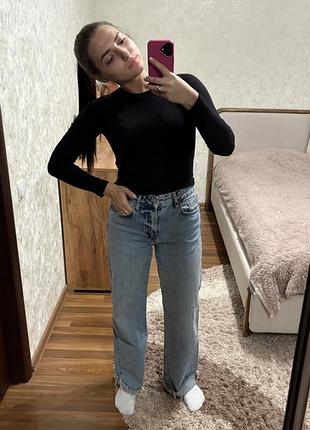 Джинси жіночі wide leg блакитні