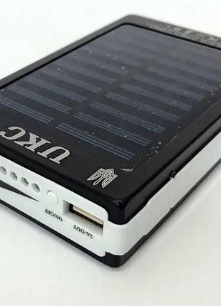 Power bank solar ukc 20000 маг + сонячна панель + led лампа на 20 діодів + ліхтарик