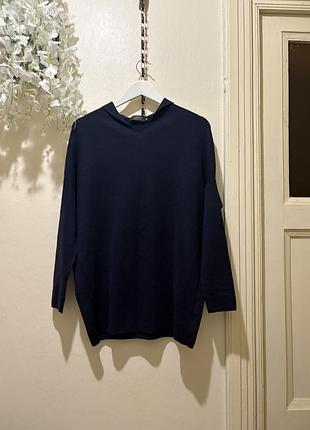 Тренд сезону: темно-синій пуловер medisa (100% merino wool