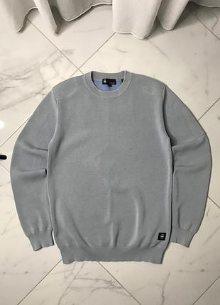 Чоловічий брендовий джемпер светр g-star raw sleeve pkt оригінал сірий розмір s